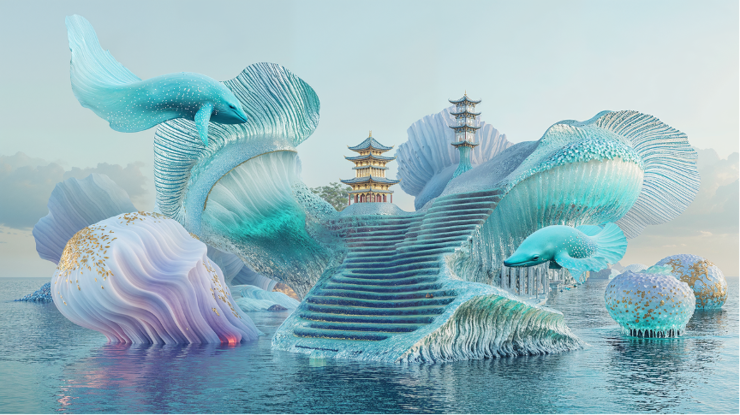 |W66最给力的老牌即梦AI助力创作六项中国数字艺术品入选巴黎大皇宫国际沙龙展